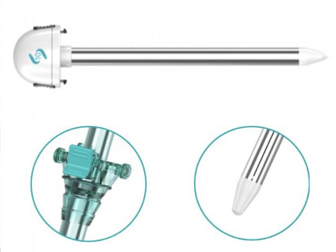 Plastik 10mm Tek Kullanımlık Hasson Trokar Künt Uç Karın Cerrahi Aletleri 0