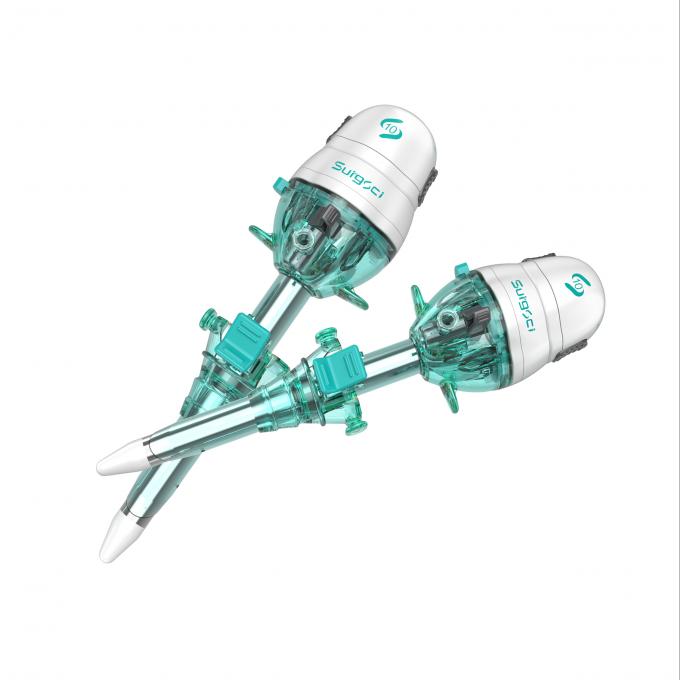 Plastik 10mm Tek Kullanımlık Hasson Trokar Künt Uç Karın Cerrahi Aletleri 2