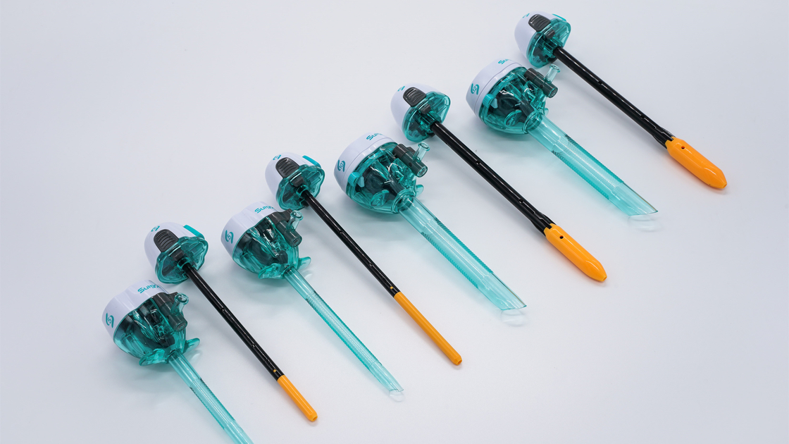 Surgsci CE İşaretlenmiş Laparoskopik Trocar 5 / 10 / 12mm Sınıf II Blade Trocar