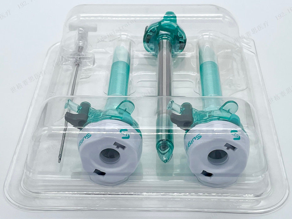 Surgsci Trocar Kit 12mm Karın Ameliyatı Steril Araçlar Görünür Trocar Kit Optik Trocar Set